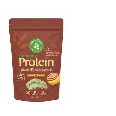 ZELENÁ ZEMĚ Konopný proteín kakao s banánom 500 g