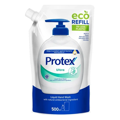 PROTEX Ultra tekuté mydlo s prirodzenou antibakteriálnou ochranou náhradná náplň 500 ml
