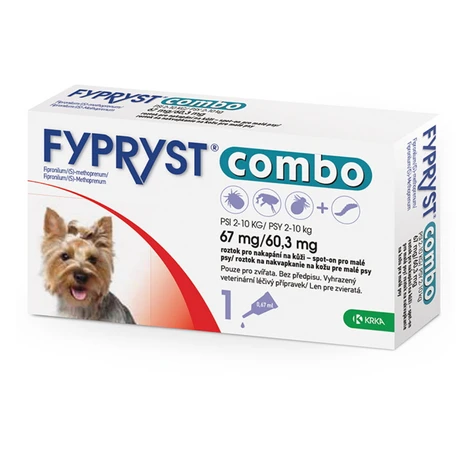 FYPRYST combo spot-on 67 mg/60,3 mg malé psy 2-10 kg 1x0,67 ml