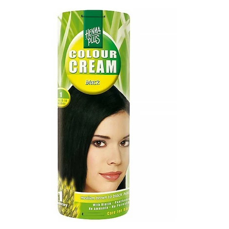 HENNA PLUS Prírodná farba na vlasy krémová 1 Čierna 60 ml