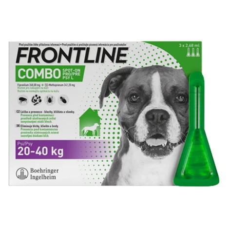 FRONTLINE Combo Spot-On pre psy L (20-40 kg) 2,68 ml 3 pipety