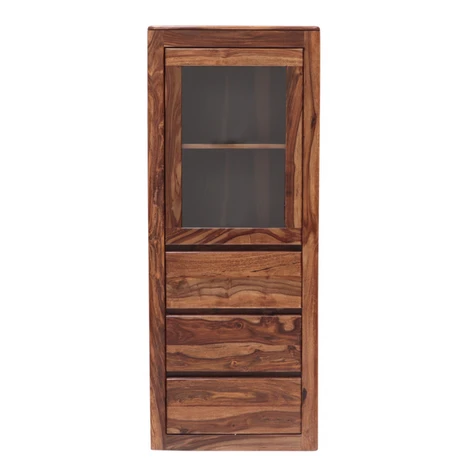 indickynabytok.sk - Vitrína Tina 60x150x45 indický masív palisander