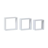 Set troch nástenných políc biele P-008 WT2 (3 ks)