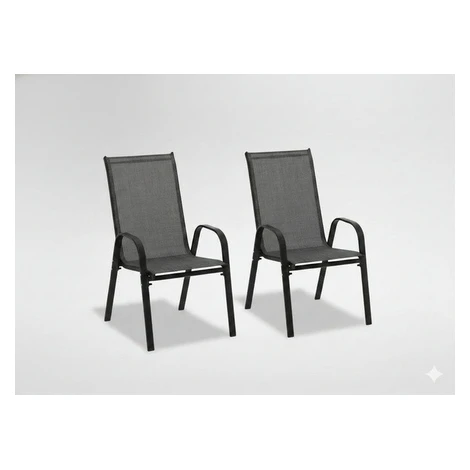 Set záhradných stoličiek ORIANA čierne NEO3685 (2 ks)