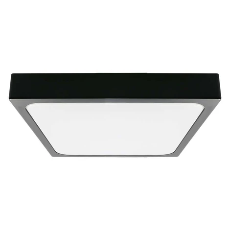 Stropné LED svietidlo 24W 6500K IP44 2400lm čierne štvorcové VT-8624 (V-TAC)