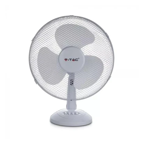 Stolný ventilátor 30cm, 3-rýchlosti, 40W, biely VT-4012-3 (V-TAC)