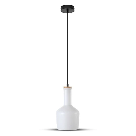 Závesné svietidlo Glass E27 biele VT-7177 (V-TAC)