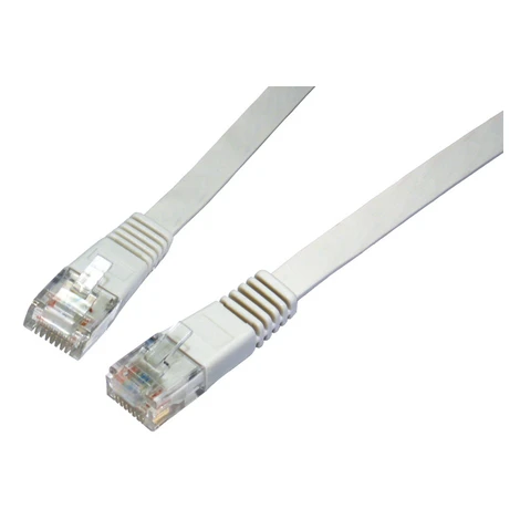 Patch kabel plochý CAT5E UTP LSOH 10m šedý non-snag-proof C5E-111GY-10MB Solarix