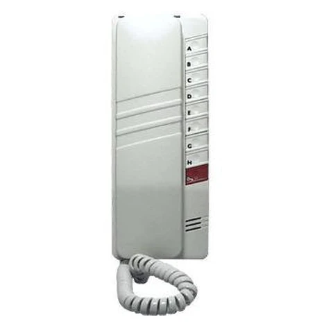 Audio telefón s 8 tlač. protistanice zv.elektron. biela/hnedá 4+n DT93 (TESLA Stropkov)