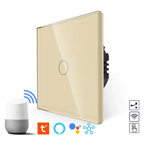 Revolo Touch WiFi dotykový schodiskový vypínač č.6 - Zlatý