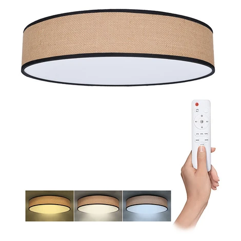Solight LED osvetlenie s diaľkovým ovládačom Brownie, 48W, 3360lm, 40cm, zmena chromatično