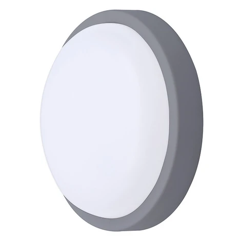 Solight LED vonkajšie osvetlenie guľaté, 13W, 910lm, 4000K, IP54, 17cm, sivá farba