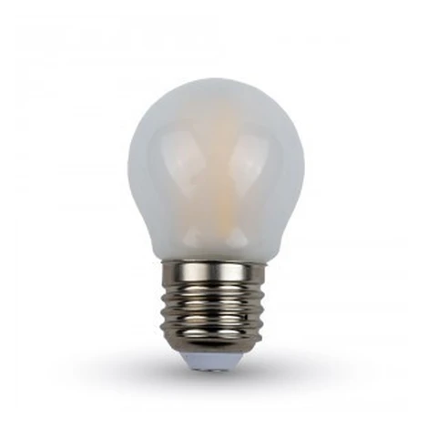 Žiarovka LED 4W, E27 - G45, 6400K, 400lm, 300°, Ra 80, vlákno, krišt., VT-1974 (V-TAC)