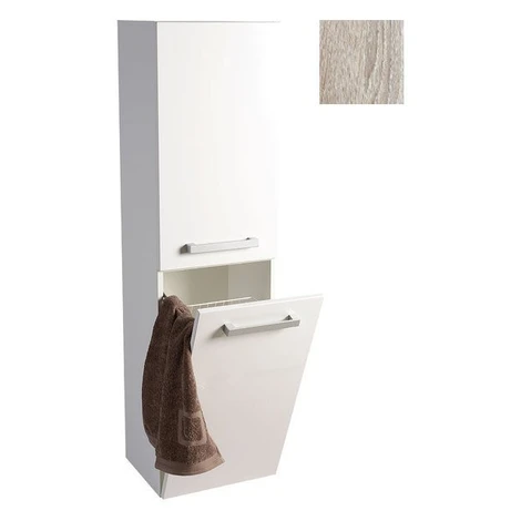 VEGA skrinka vysoká s košom, 40x150x31 cm, dub platin VG960 AQUALINE