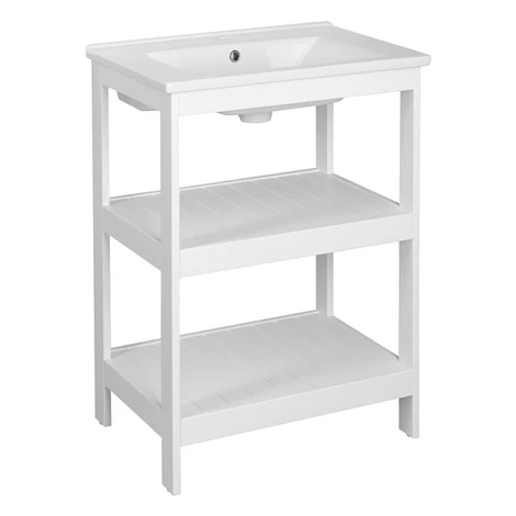 ETIDE policová umývadlová skrinka 61,5x85x44 cm, biela mat ET610 AQUALINE