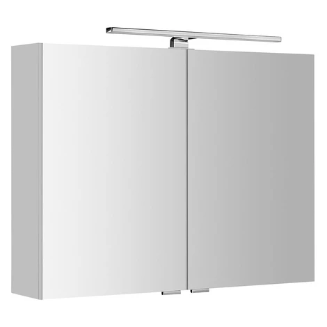 RIWA galerka s LED osvetlením, 81x70x17cm, biela lesk RIW080-0030 Sapho