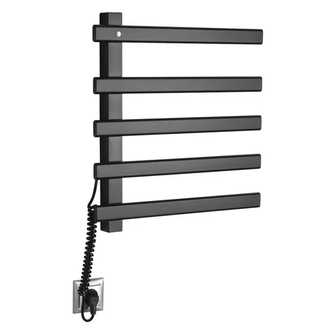 ELCOR elektrický sušiak uterákov 480x520x50mm, 85W, čierna mat EB530 Sapho