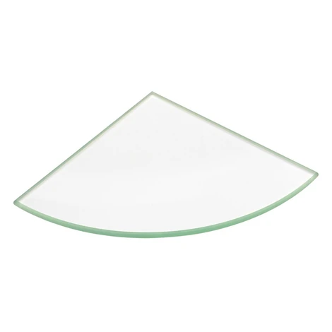 Police rohová, štvrťkruhová 200x200x8mm, číre sklo 23487 Sapho