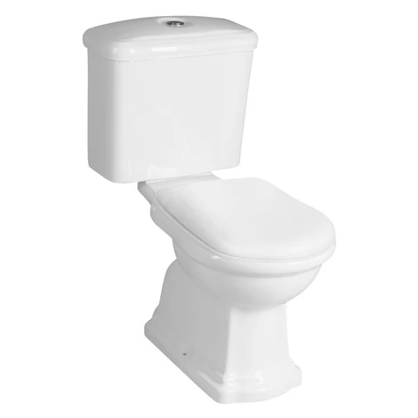RETRO WC kombi, spodný odpad, biely chróm WCSET01-RETRO-SO KERASAN