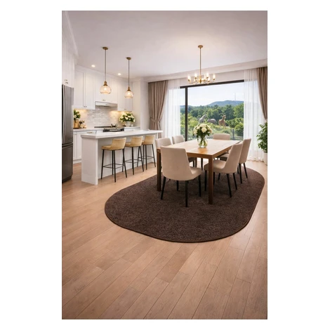 Kusový koberec Eton hnědý ovál, 80x150, hnědá, chodba / předsíň, Vopi