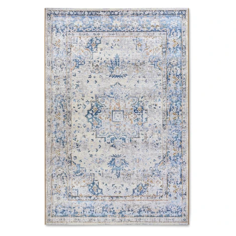 Kusový koberec Villeroy & Boch 106064 Cream, Blue – na ven i na doma, 160x235, modrá, chodba / p