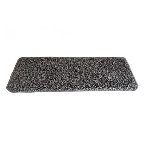 Nášlapy na schody Color shaggy šedý obdélník, samolepící - 24x65 obdélník (rozměr včetně ohybu)  Vopi
