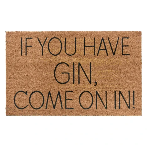 Rohožka If you have gin, come on in 105661 - na ven i na doma, 45x75, hnědá, chodba / předsíň, H Hanse Home