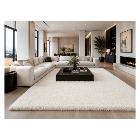 Kusový koberec Life Shaggy 1500 cream, 160x230, bílá, ložnice, Ayyildiz