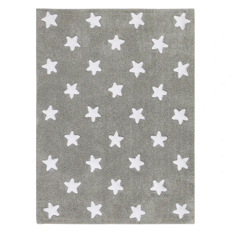 Přírodní koberec, ručně tkaný Stars Grey-White, 120x160, šedá, dětský pokoj, Lorena Canals