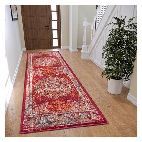Kusový koberec Luxor 105638 Maderno Red Multicolor, 80x240, červená, ložnice, Hanse Home