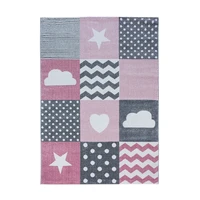 Dětský kusový koberec Kids 620 pink, 80x150, růžová, dětský pokoj, Ayyildiz
