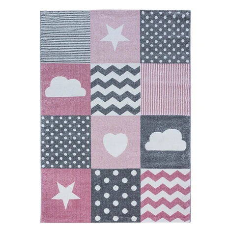 Dětský kusový koberec Kids 620 pink, 80x150, růžová, dětský pokoj, Ayyildiz