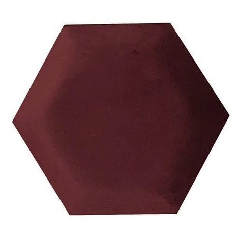 Čalouněný akustický panel nástěnný Riwiera 59 bordó hexagon - Hexagon 6x15 cm Egibi
