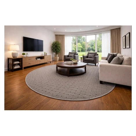 Kusový koberec Udinese šedý kruh, 80x80 (průměr) kruh, šedá, chodba / předsíň, Vopi