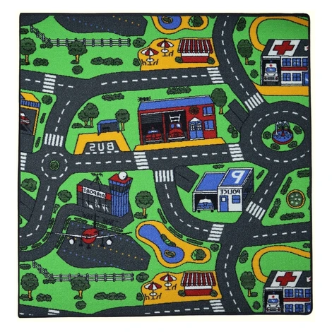 Dětský kusový koberec City life čtverec, 200x200, vícebarevná, dětský pokoj, Vopi