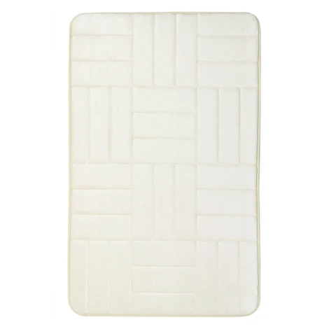 Protiskluzová koupelnová předložka 3D 667 cream, 50x80, bílá, koupelna, BO-MA