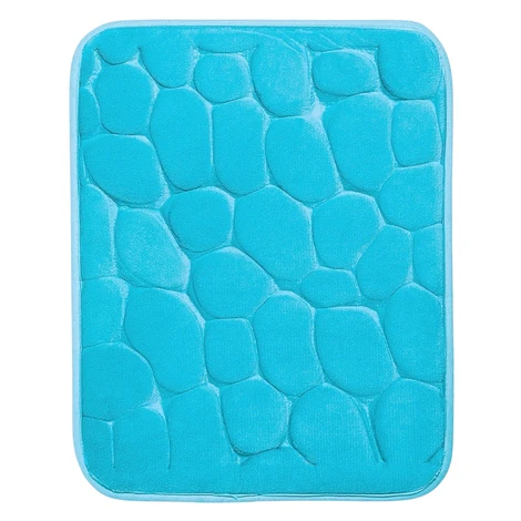 Protiskluzová koupelnová předložka 3D 0133 tyrkys, 50x80, modrá, koupelna, BO-MA