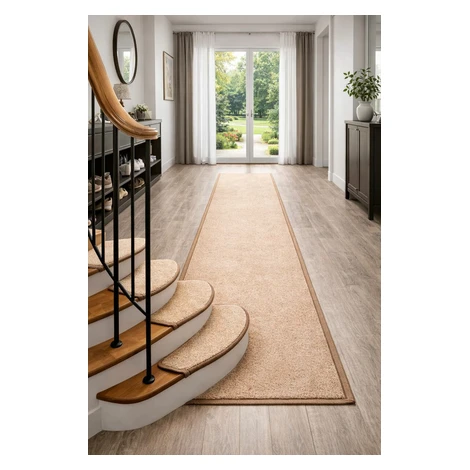 Nášlapy na schody Eton béžový obdélník, samolepící - 25x80 obdélník (rozměr včetně ohybu) Vopi