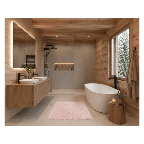 Koupelnová předložka Rabbit New pink, 50x80, růžová, koupelna, BO-MA