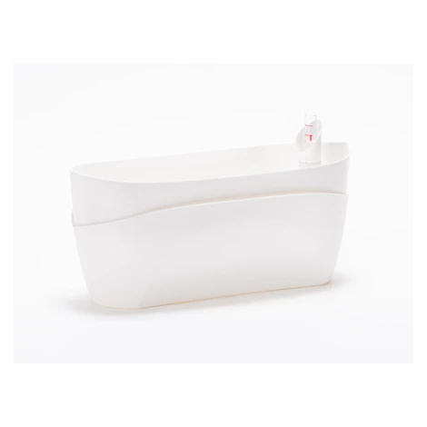 Plastia Samozavlažovací truhlík Doppio biela 38 cm