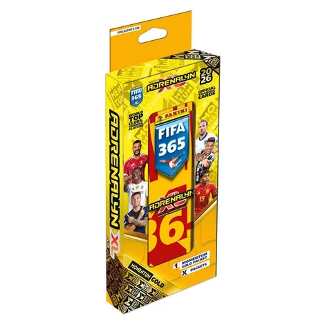 Futbalové karty Panini FIFA 365 2025/2026 Adrenalyn Pencil Tin (plechová krabička)