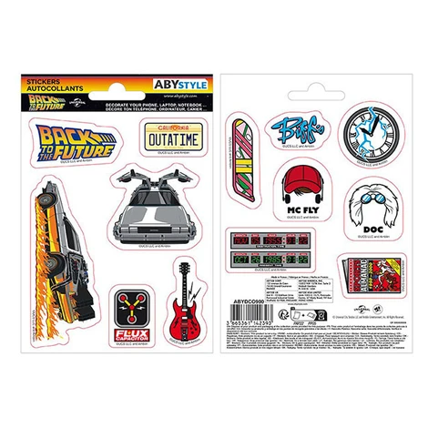 Abysse Corp Back to the Future Nálepky Time travel 2-Pack (16 x 11cm)