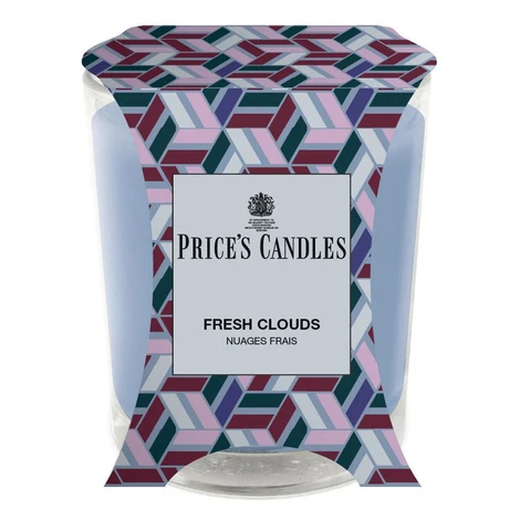 Price´s Price's vonná svíčka ve skle Fresh Clouds - hoření 45h