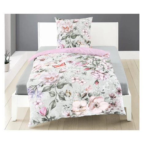 Bierbaum obliečka bavlnený satén 5205D Roses - 140x220 / 70x90 cm