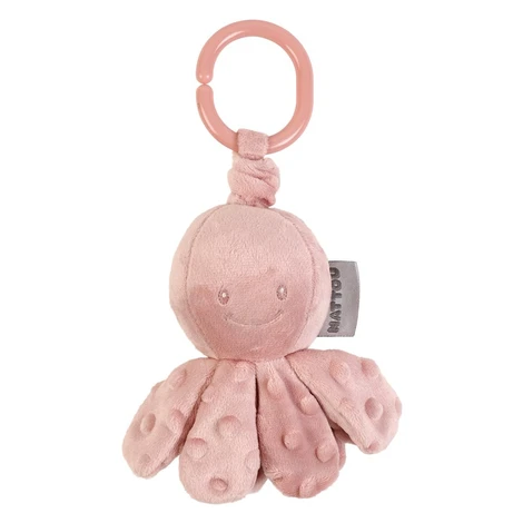 Nattou Lapidou chobotnička vibrační na C kroužku dusty pink 20 cm