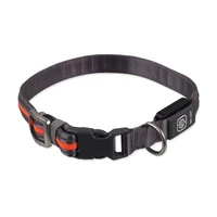 Obojok Dog Fantasy USB LED nylonový svietiaci M-L oranžový 2,5x45-65cm