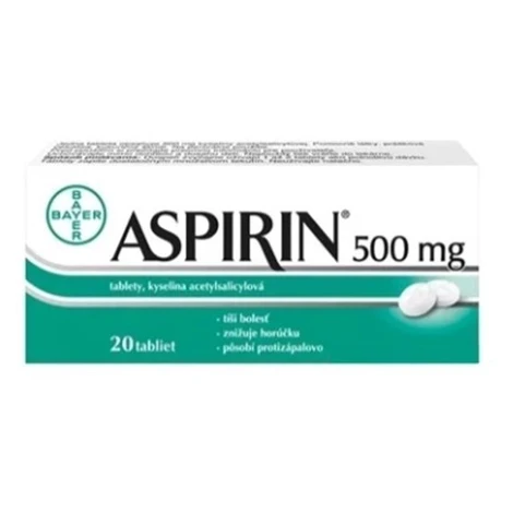 Aspirin 500 mg proti bolesti a horúčke 20 tbl