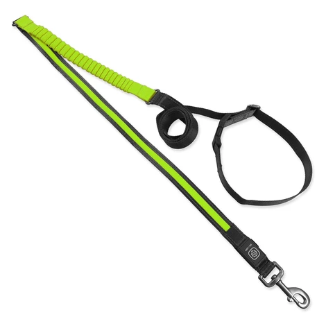 Vodítko Dog Fantasy USB LED nylonové bežecké zelené 2,5x180-250cm