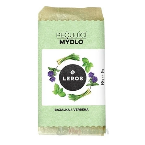 LEROS OŠETRUJÚCE MYDLO BAZALKA & VERBENA tuhé mydlo 90 g
