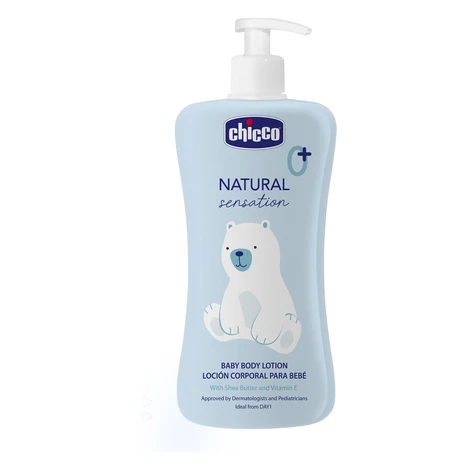 CHICCO Mlieko telové Natural Sensation s bambuckým maslom a vitamínom E 500ml, 0m+